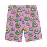 Rainbow Poop Pattern Print Men's Sports Shorts