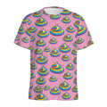 Rainbow Poop Pattern Print Men's Athletic T-Shirt