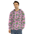 Rainbow Poop Pattern Print Men's Velvet Pullover Hoodie