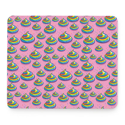 Rainbow Poop Pattern Print Mouse Pad