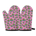 Rainbow Poop Pattern Print Oven Mitts