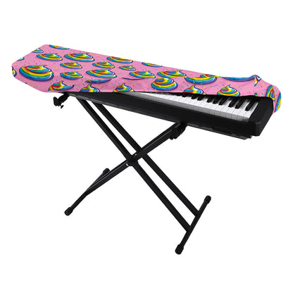Rainbow Poop Pattern Print Piano Keyboard Cover