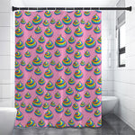 Rainbow Poop Pattern Print Premium Shower Curtain