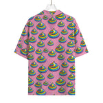 Rainbow Poop Pattern Print Rayon Hawaiian Shirt