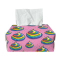 Rainbow Poop Pattern Print Rectangle Tissue Box Cover
