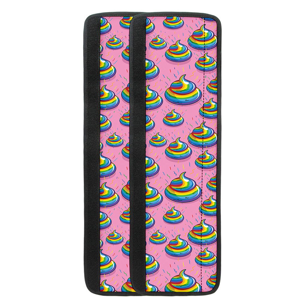 Rainbow Poop Pattern Print Refrigerator Handle Covers