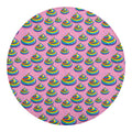 Rainbow Poop Pattern Print Round Blanket
