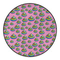 Rainbow Poop Pattern Print Round Floor Mat