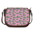 Rainbow Poop Pattern Print Saddle Bag