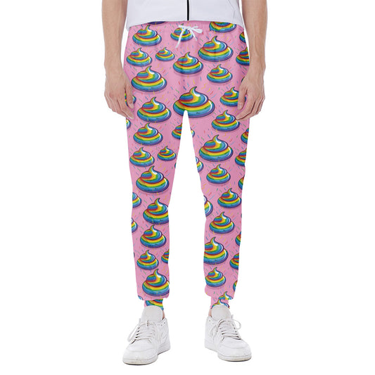 Rainbow Poop Pattern Print Scuba Joggers