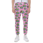 Rainbow Poop Pattern Print Scuba Joggers