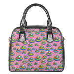 Rainbow Poop Pattern Print Shoulder Handbag
