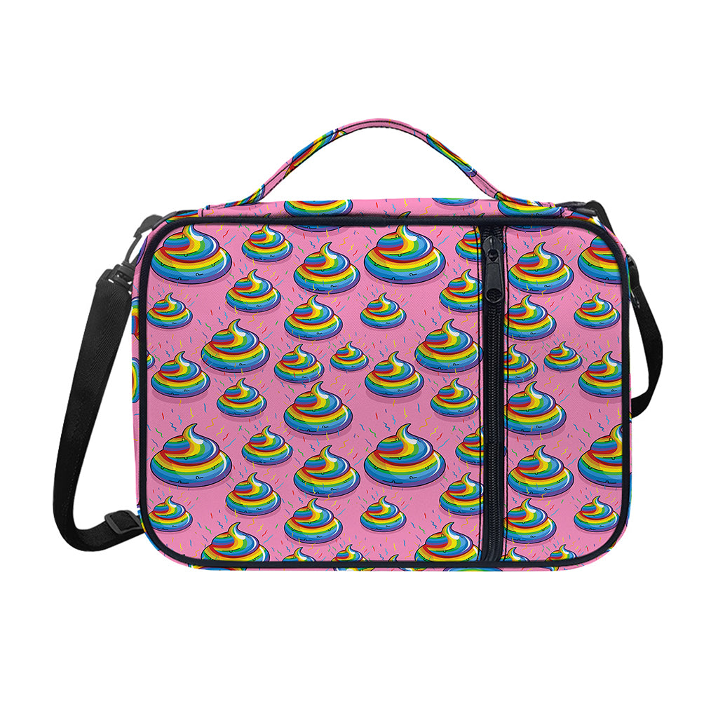 Rainbow Poop Pattern Print Shoulder Strap Bible Bag