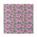 Rainbow Poop Pattern Print Silk Bandana