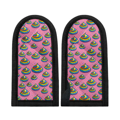 Rainbow Poop Pattern Print Skillet Handle Cover