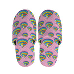 Rainbow Poop Pattern Print Slippers