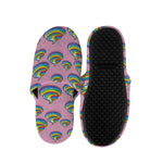 Rainbow Poop Pattern Print Slippers