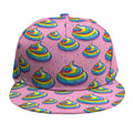 Rainbow Poop Pattern Print Snapback Cap