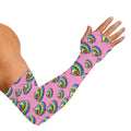 Rainbow Poop Pattern Print Sun Protection Arm Sleeves