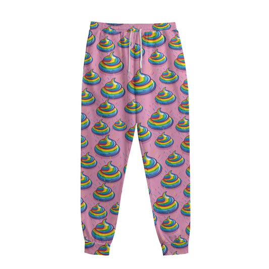 Rainbow Poop Pattern Print Sweatpants