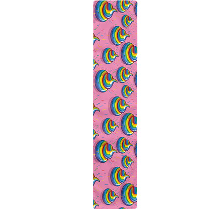 Rainbow Poop Pattern Print Table Runner