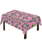 Rainbow Poop Pattern Print Tablecloth
