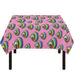 Rainbow Poop Pattern Print Tablecloth