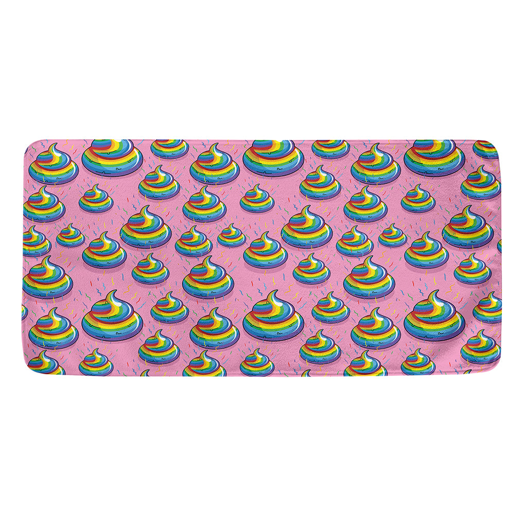 Rainbow Poop Pattern Print Towel