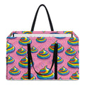 Rainbow Poop Pattern Print Utility Tote Bag