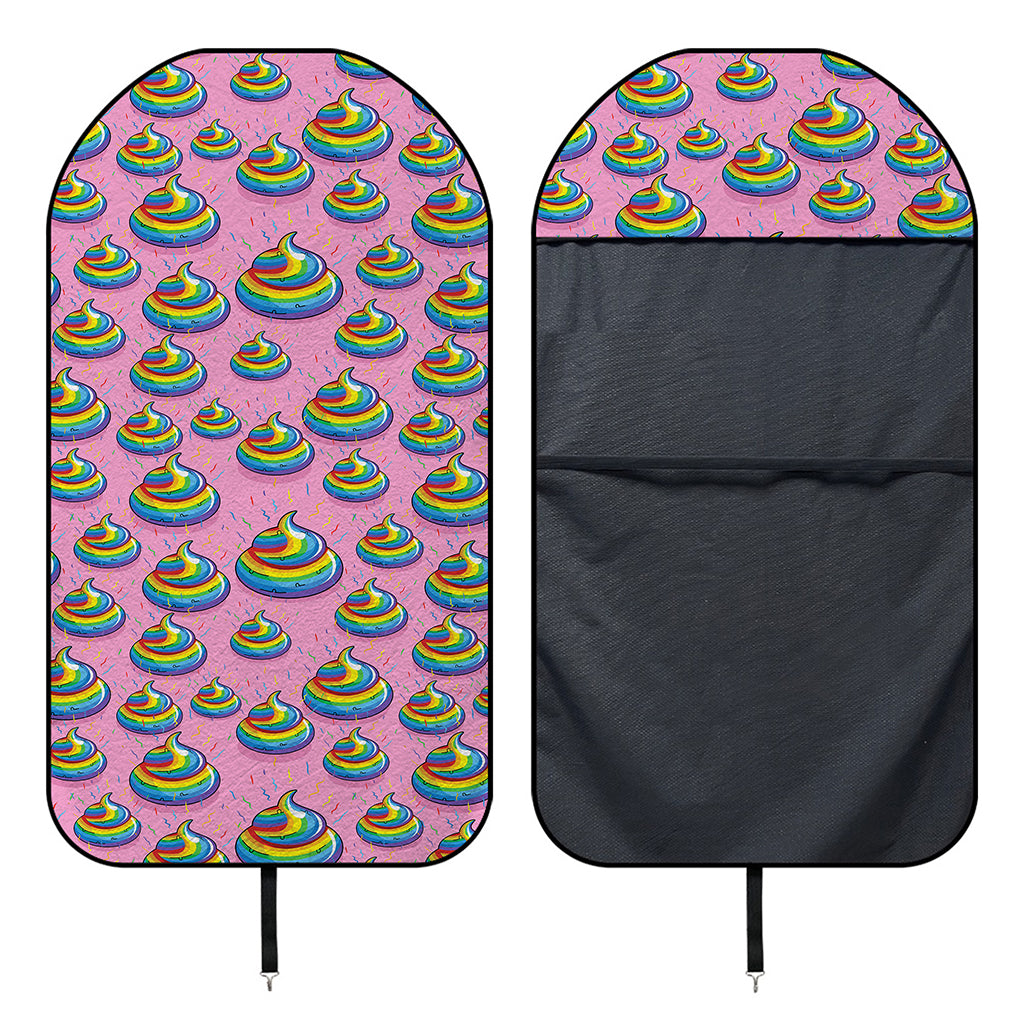 Rainbow Poop Pattern Print Waterproof Car Seat Cover