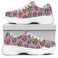 Rainbow Poop Pattern Print White Chunky Shoes