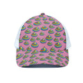Rainbow Poop Pattern Print White Mesh Trucker Hat