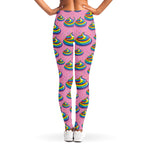 Rainbow Poop Pattern Print Women's Leggings