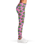 Rainbow Poop Pattern Print Women's Leggings