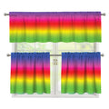 Rainbow Print 3 Piece Kitchen Curtains
