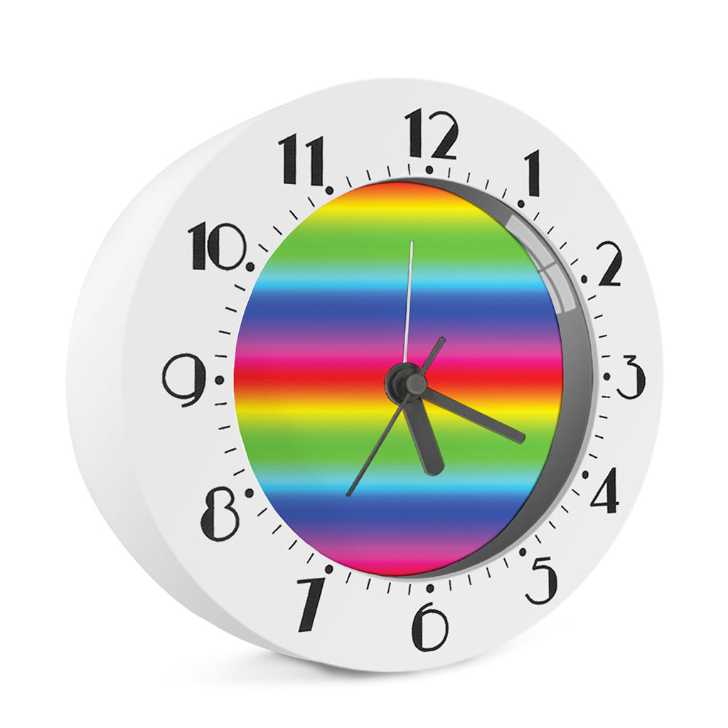 Rainbow Print Alarm Clock