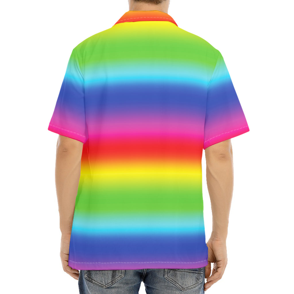 Rainbow Print Aloha Shirt