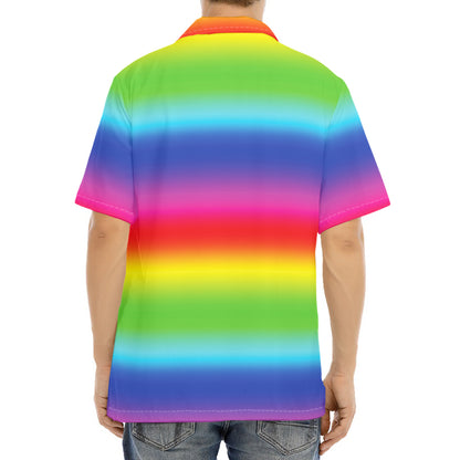 Rainbow Print Aloha Shirt