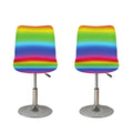 Rainbow Print Bar Stool Covers
