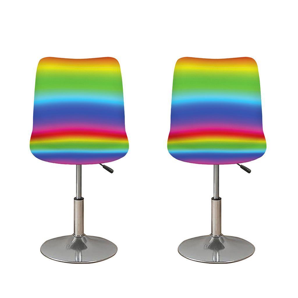 Rainbow Print Bar Stool Covers
