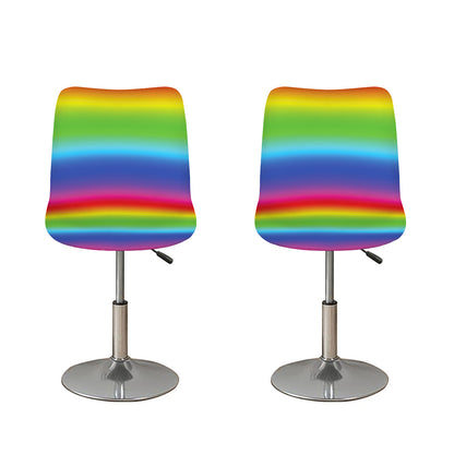 Rainbow Print Bar Stool Covers