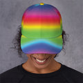 Rainbow Print Baseball Cap
