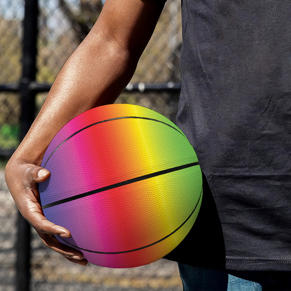Rainbow Print Basketball