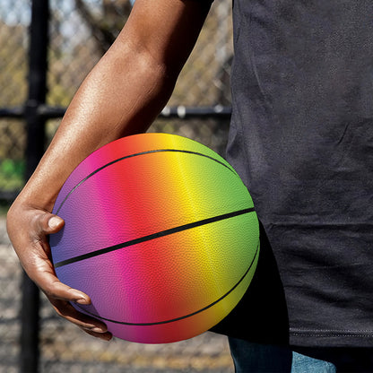 Rainbow Print Basketball