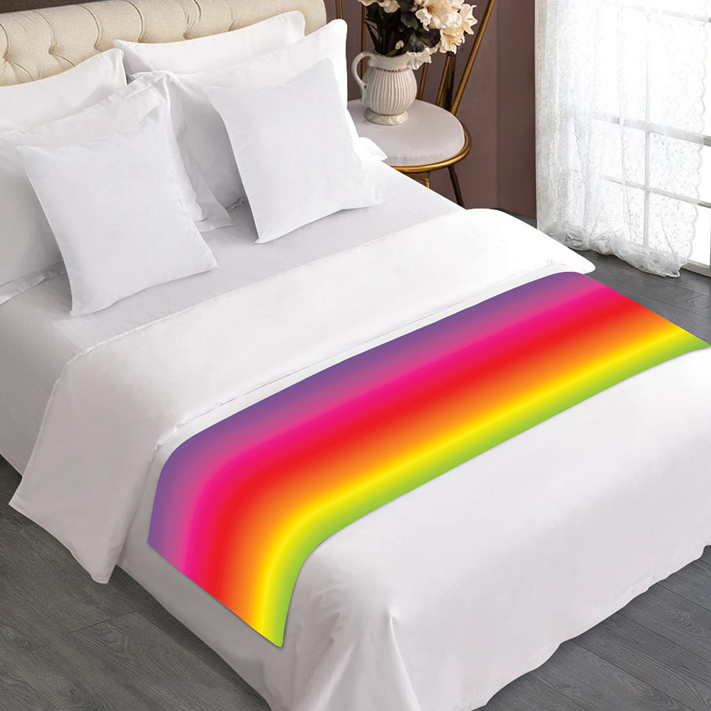 Rainbow Print Bed Runner