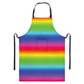 Rainbow Print Bib Apron With Pocket