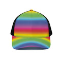 Rainbow Print Black Mesh Trucker Hat