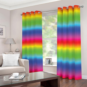 Rainbow Print Blackout Grommet Curtains