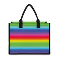 Rainbow Print Canvas Tote Bag