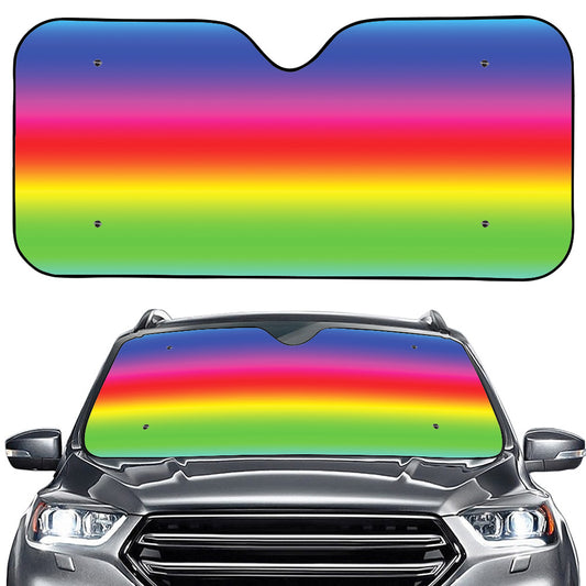 Rainbow Print Car Windshield Sun Shade